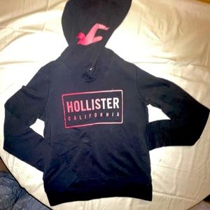 Hollister hoodie with pink ombré logo